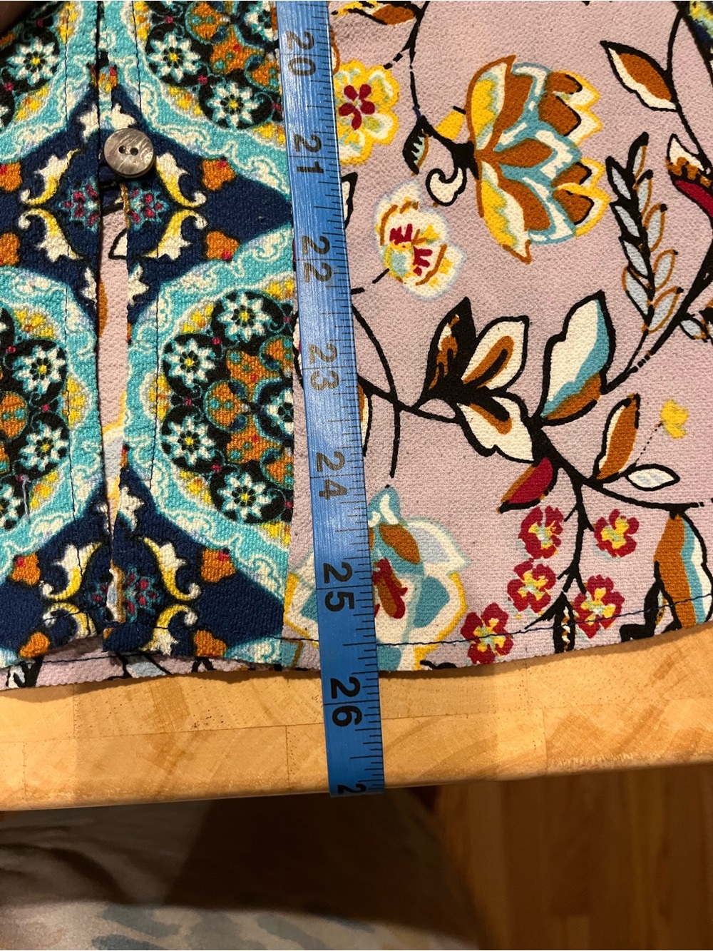 new directions Navy, Turquoise & Lilac Mixed-Print Peasant Blouse - Picture 6 of 8